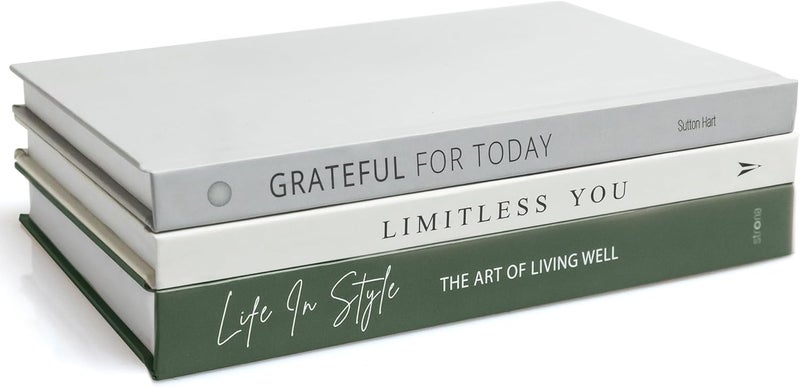 STRONA Olive Green Decorative Books for Home Decor - Faux Books for Living Room Decoration, Green Decor Books for Coffee Table or Shelves - Image 1